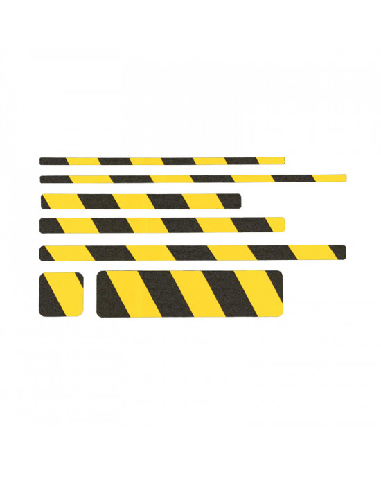 Non Slip Black/Yellow Hazard Warning Floor Sheets (10 Pack)